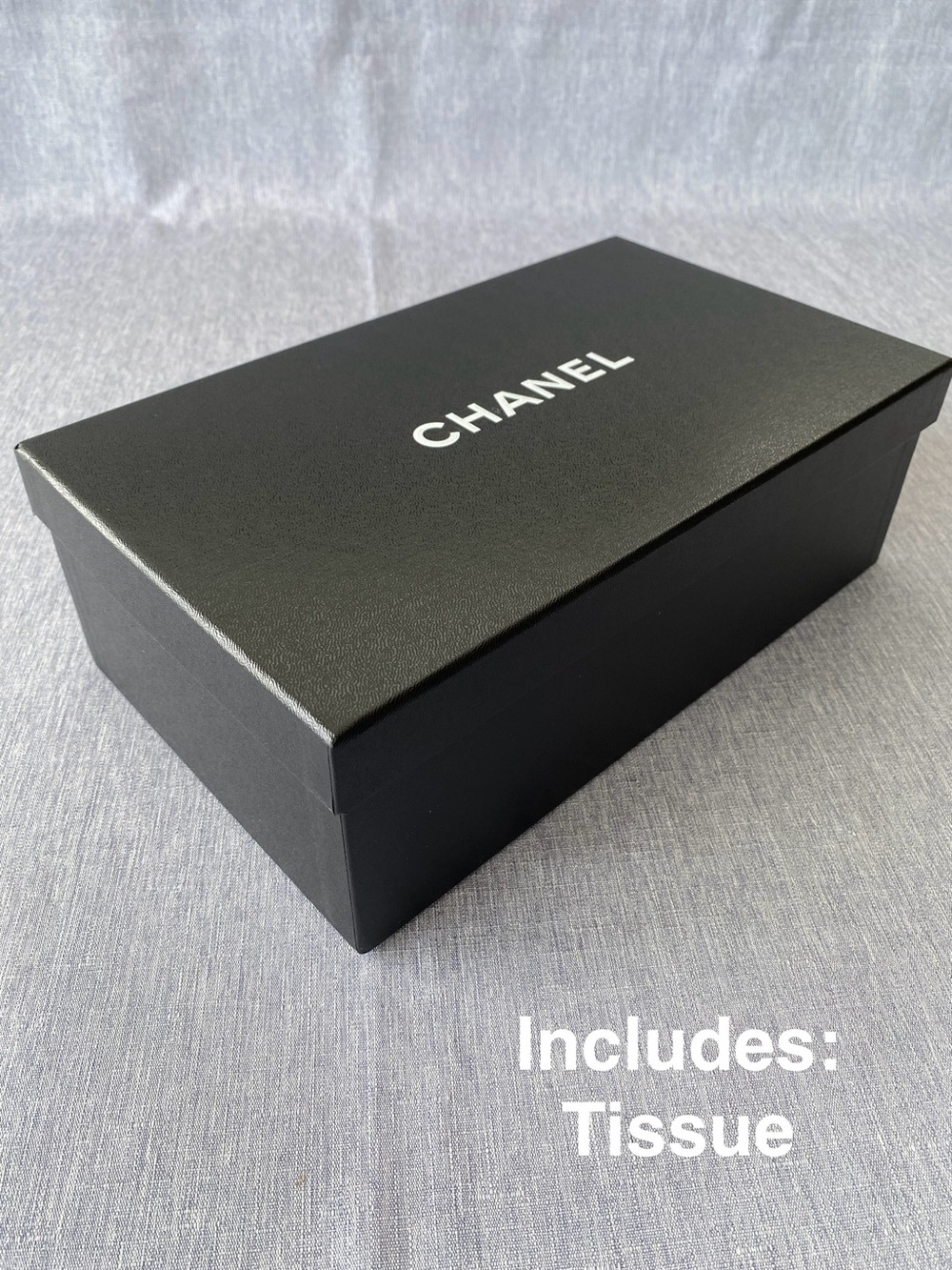Authentic Chanel | Shoe Box with Tissue Gift Decoration Storage